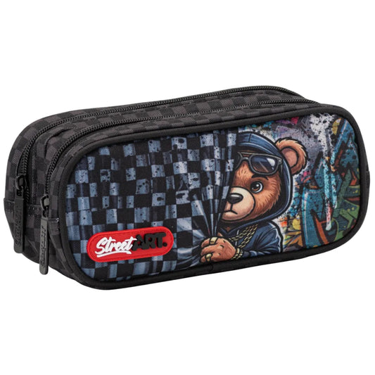 קלמר 2 תאים Curtain Bear Street Art