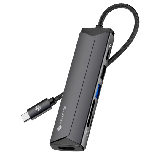 מפצל ה-Miracase MHUB510 הוא פתרון קישוריות מתקדם ורב-תכליתי, המעניק למשתמשי מחשבים ניידים וטאבלטים מודרניים את היכולת להרחיב את אפשרויות העבודה שלהם בקלות ובמהירות.