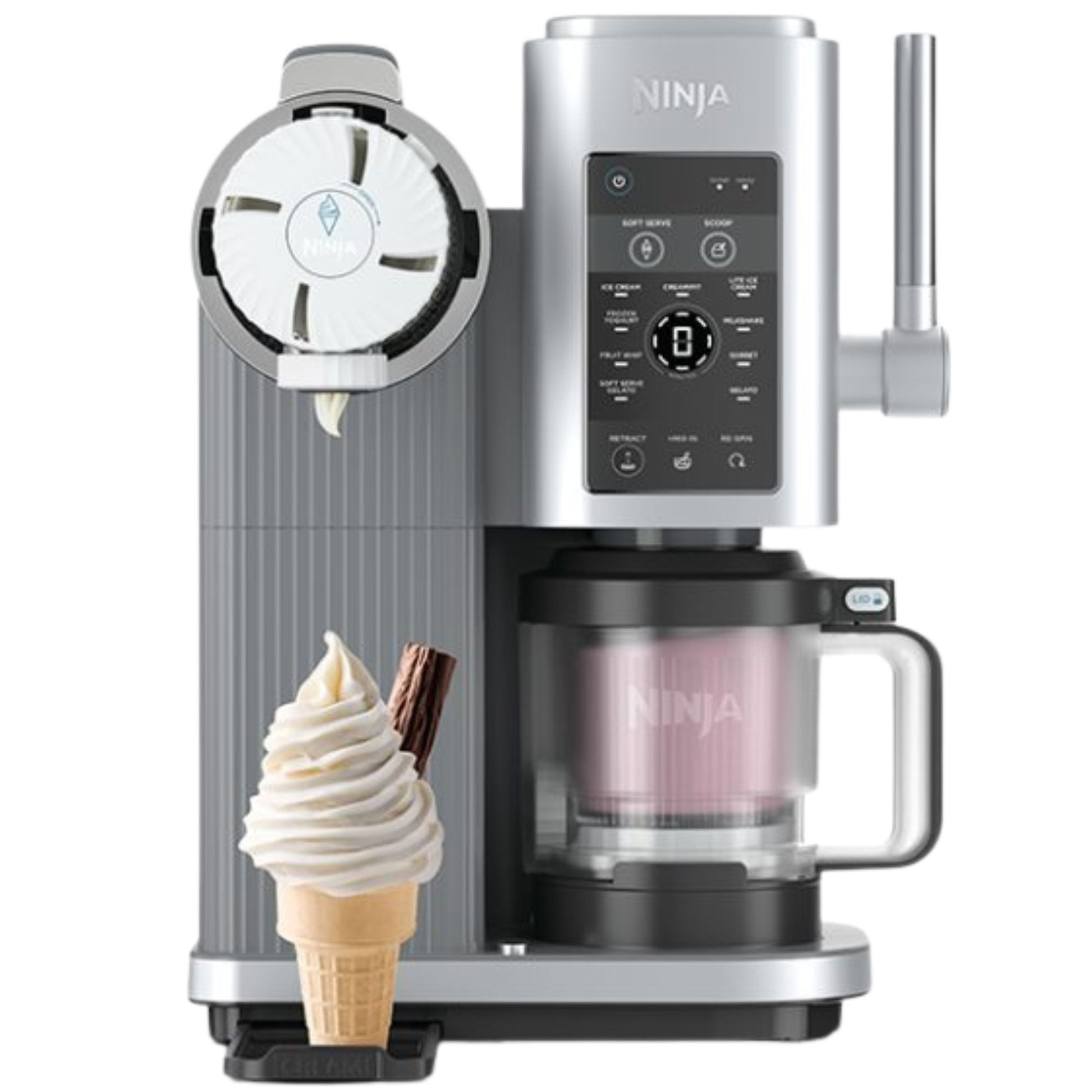 מכונת הגלידה Ninja CREAMI Spoon & Spin (דגם NC701) היא פתרון ביתי מתקדם המאפשר להפוך כמעט כל רכיב קפוא לקינוח במרקם מושלם – מגלידה אמריקאית קרמית ועד סורבה וג'לאטו – בלחיצת כפתור אחת.