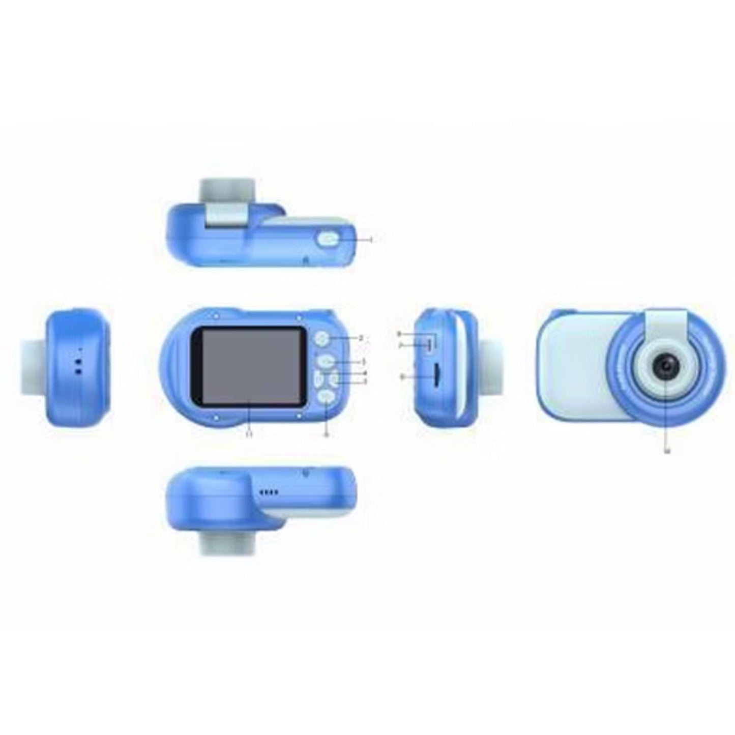 מצלמת ילדים מיני דיגיטלית PicPoc 8065 Dinosaur כחול