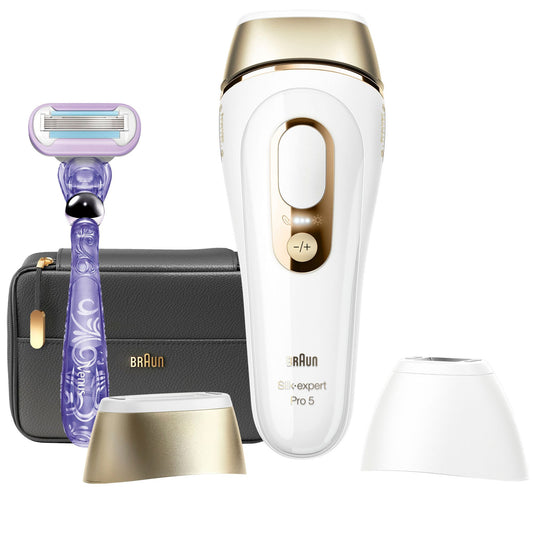 מכשיר ה-Braun Silk-Expert Pro 5 (דגם PL5147) הוא מערכת ה-IPL המתקדמת והמהירה ביותר מבית Braun, המציעה פתרון בטוח ויעיל להפחתת שיער לצמיתות בשימוש ביתי עם תוצאות הנראות לעין תוך זמן קצר.