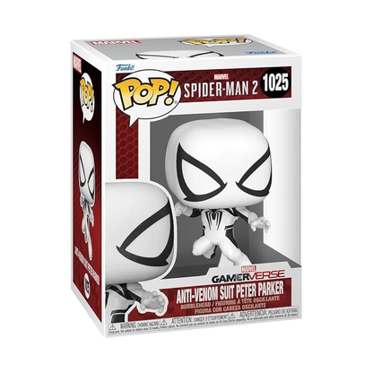 בובת ה-Funko Pop! של ספיידרמן בחליפת ה-Anti-Venom (דגם Peter Parker) היא פריט אספנות מרשים המבוסס על הופעתו האיקונית של הגיבור ממשחק הווידאו המצליח Marvel's Spider-Man 2.