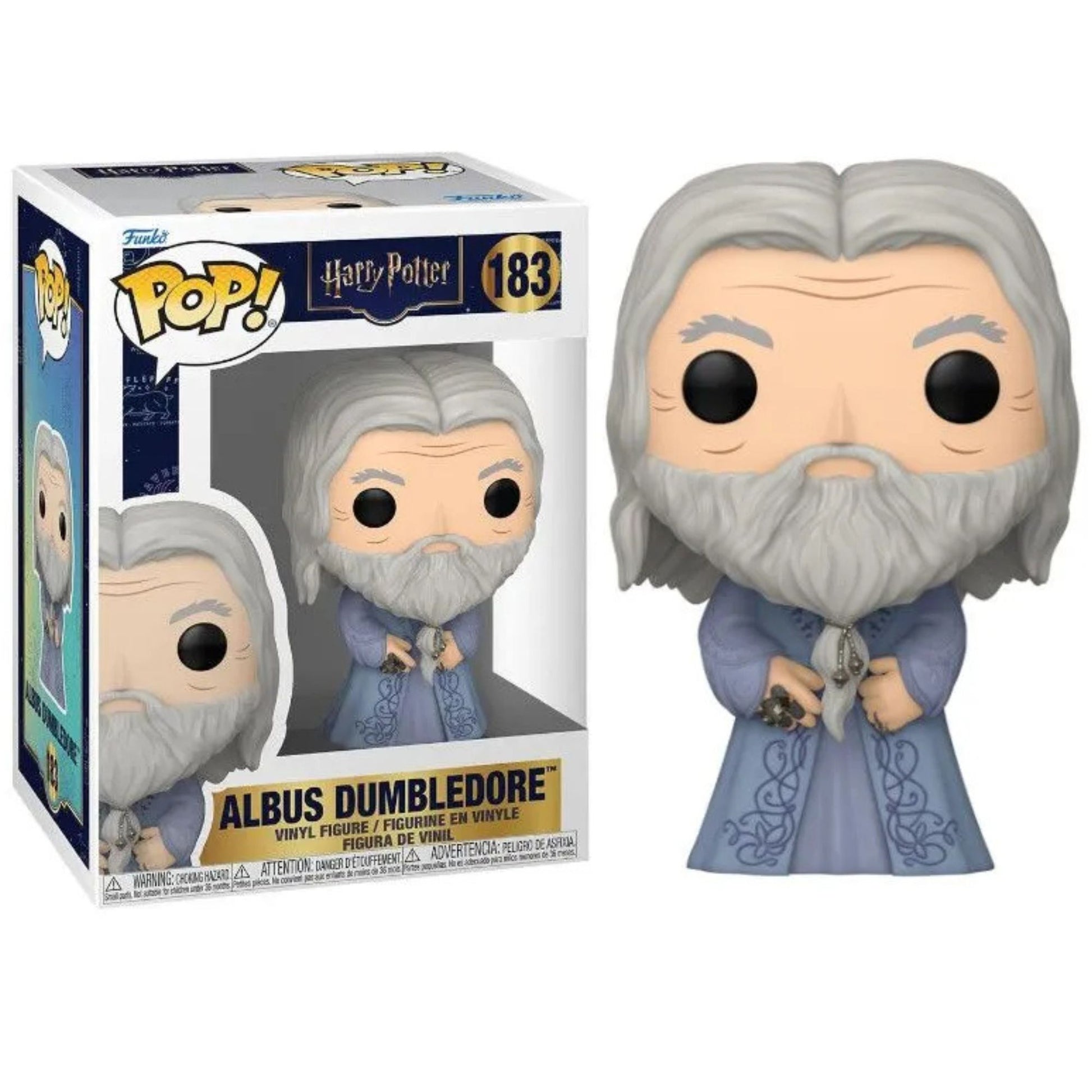 "בובת ה-!Funko Pop של אלבוס דמבלדור (Albus Dumbledore) היא פריט אספנות מלא הוד וקסם, המנציח את דמותו של המנהל האגדי של הוגוורטס ואחד הקוסמים הגדולים בכל הזמנים.