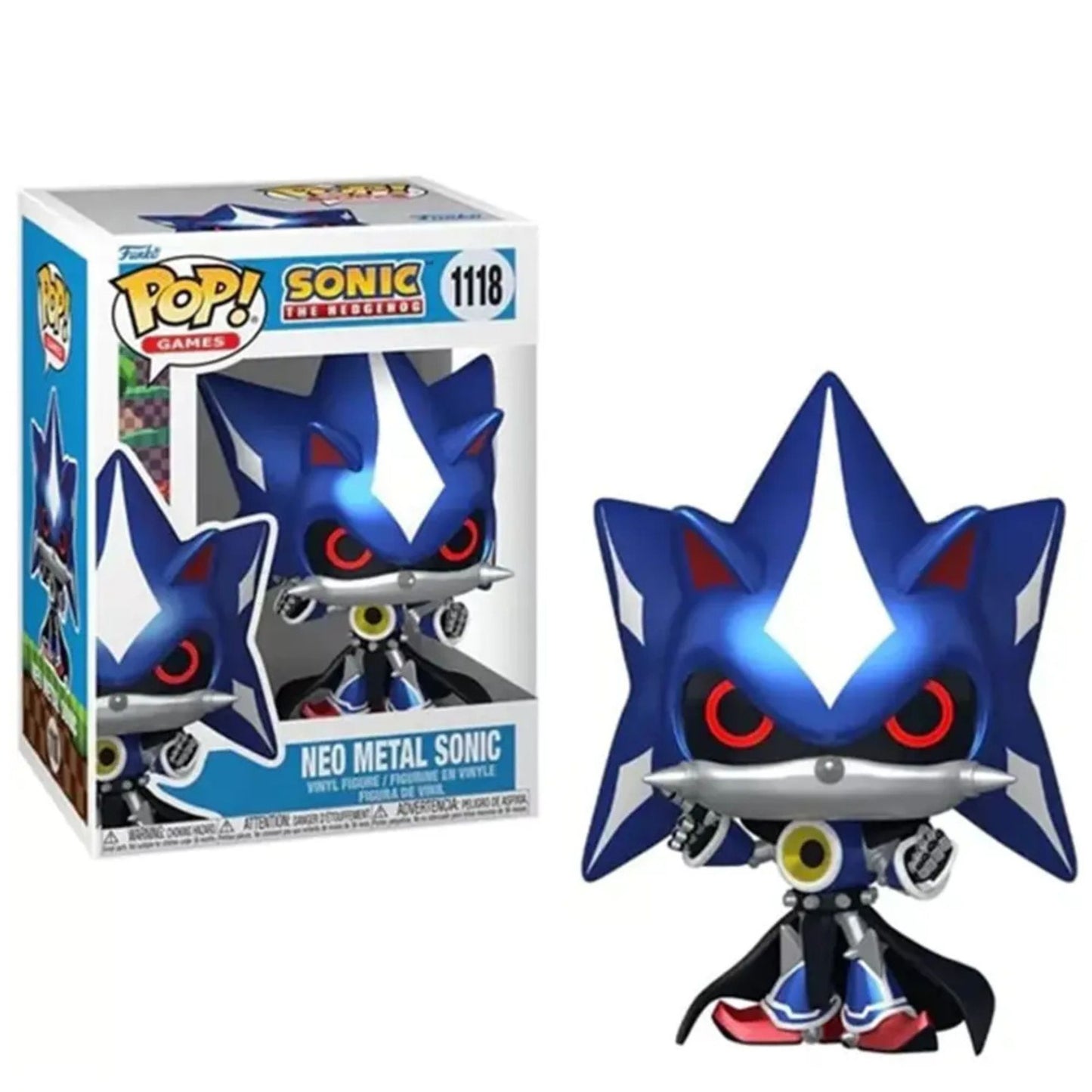 בובת ה-!Funko Pop של נאו מטאל סוניק (Neo Metal Sonic) היא פריט אספנות חד ומרהיב, המנציח את אחת הגרסאות העוצמתיות והמתקדמות ביותר של הנבל המכני המפורסם מסדרת המשחקים של Sonic the Hedgehog.