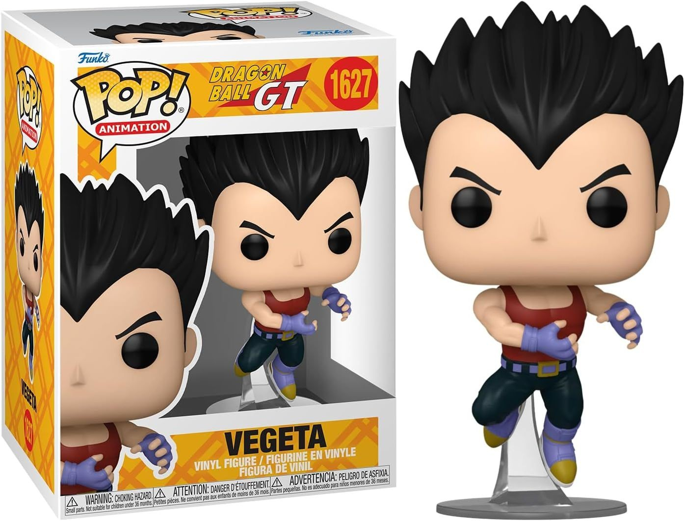 בובת ה-!Funko Pop של וג'יטה (Vegeta) מסדרת ה-Dragon Ball GT היא פריט אספנות מרשים המציג את נסיך הסאיינים במראהו המבוגר והייחודי מפרק הסיום של העלילה הקלאסית.