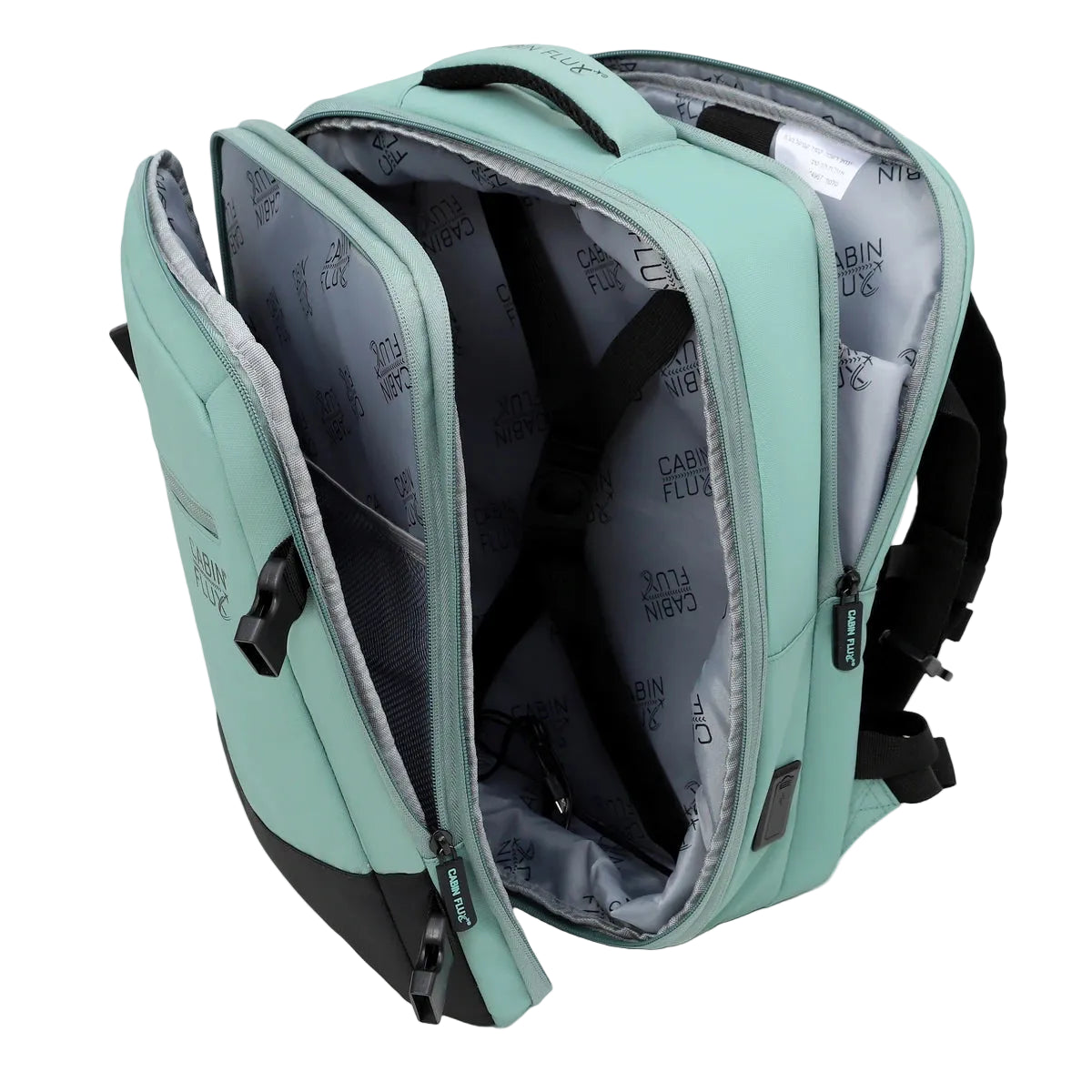תיק עליה למטוס מתרחב כולל קוביות אריזה Cabin Flux Iconic מנטה