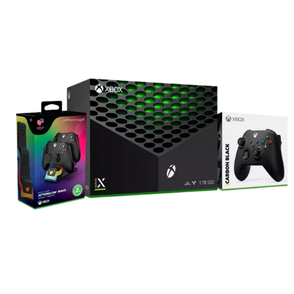 באנדל XBOX SERIES X עם 2 בקרים ומטען לבקרים PDP