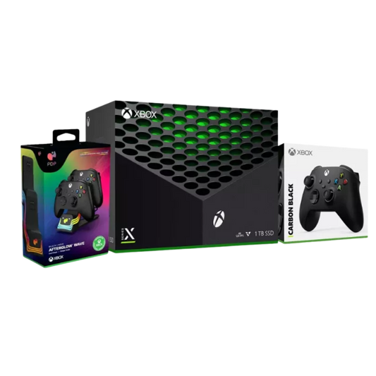 באנדל XBOX SERIES X עם 2 בקרים ומטען לבקרים PDP