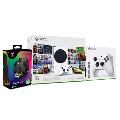 באנדל XBOX SERIES S עם 2 בקרים מנוי 3 חודשים מטען לבקר PDP