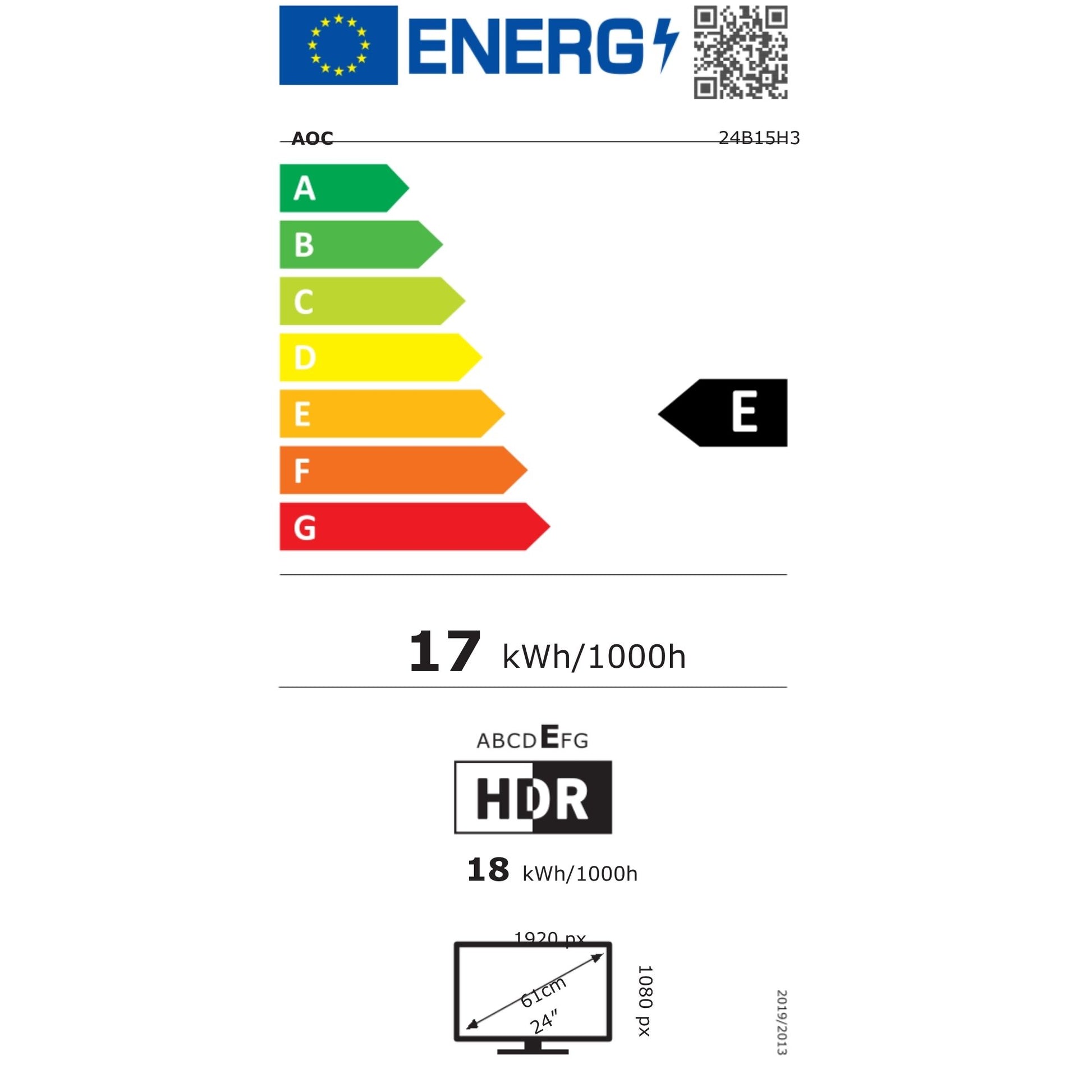 מסך מחשב "23.8 AOC 24B15H3 FHD 120Hz IPS