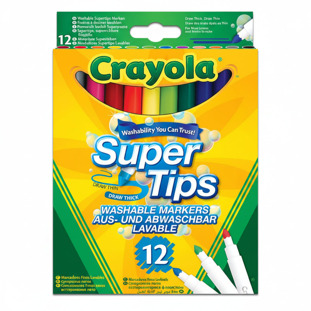 סט 12 טושים צבעוניים Crayola Supertips