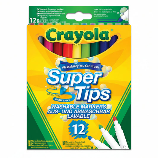 סט 12 טושים צבעוניים Crayola Supertips