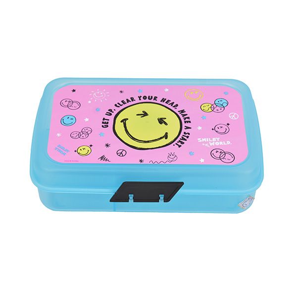 קופסת אוכל מחולקת bpa free - סמייילי צבעוני
