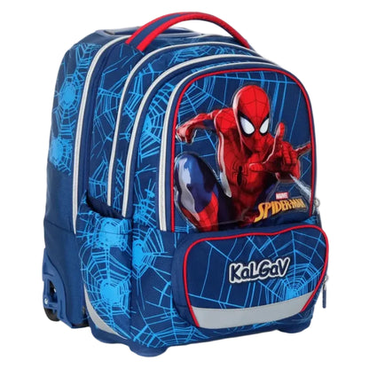 סט תיק טרולי אורטופדי וקלמר Itrolly Spiderman כחול