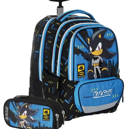 סט תיק טרולי אורטופדי וקלמר Itrolly Sonic DC שחור/כחול