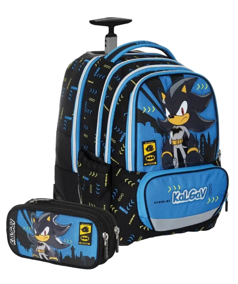 סט תיק טרולי אורטופדי וקלמר Itrolly Sonic DC שחור/כחול