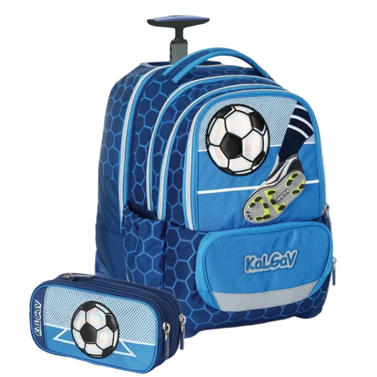 סט תיק טרולי אורטופדי וקלמר Itrolly Soccer Game כחול