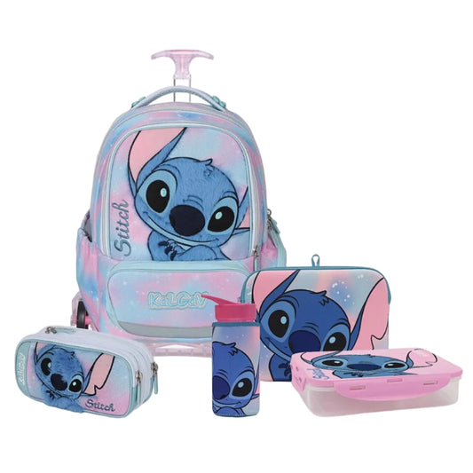 סט Stitch X-fix Trolly תכלת/ורוד