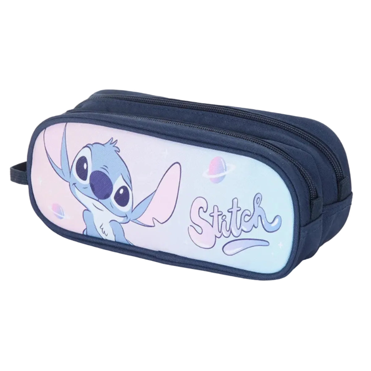 תיק+קלמר STITCH SPACE תכלת/ורוד 93815