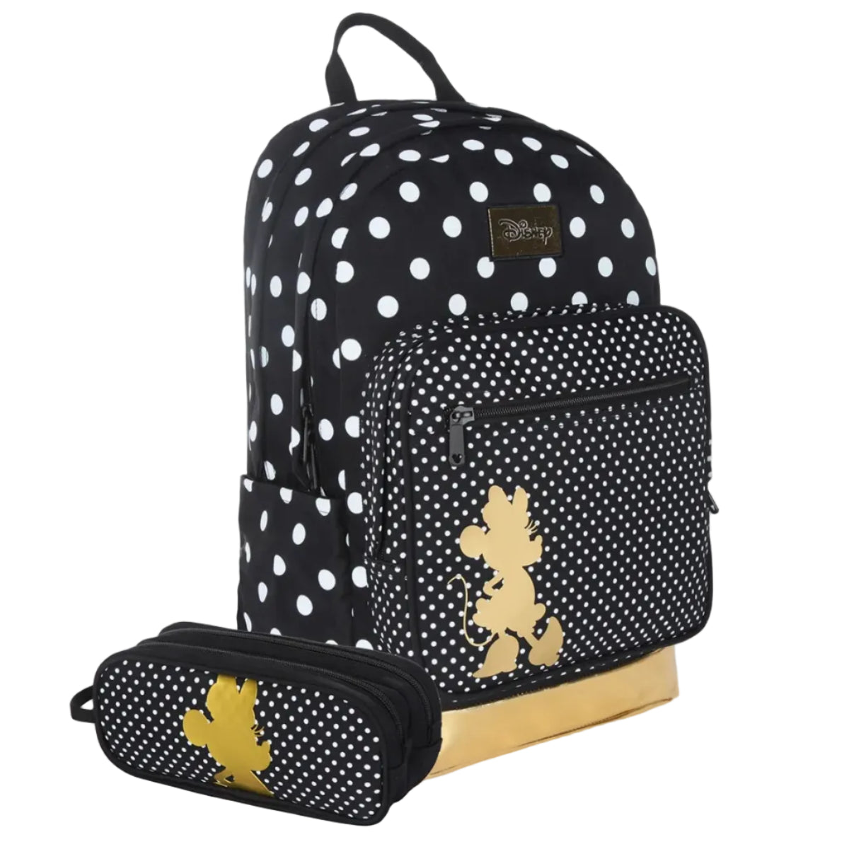 תיק+קלמר Disney Dots Minnie שחור/זהב