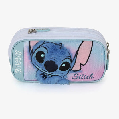 קלמר 2 תאים מתרחב STITCH תכלת/ורוד 785664