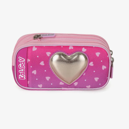 קלמר 2 תאים מתרחב LOVE ורוד כהה 785672