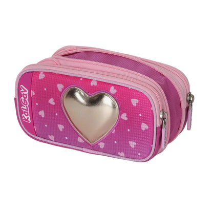 קלמר 2 תאים מתרחב LOVE ורוד כהה 785672