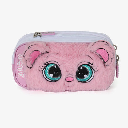 קלמר 2 תאים מתרחב KOALA ורוד/פרווה 785679