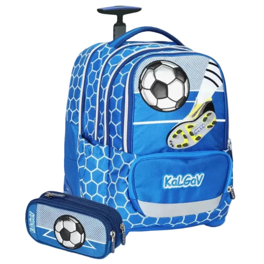 סט תיק טרולי אורטופדי וקלמר Itrolly Soccer Game כחול