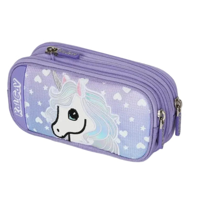 סט תיק טרולי אורטופדי וקלמר Itrolly Unicorn לילך