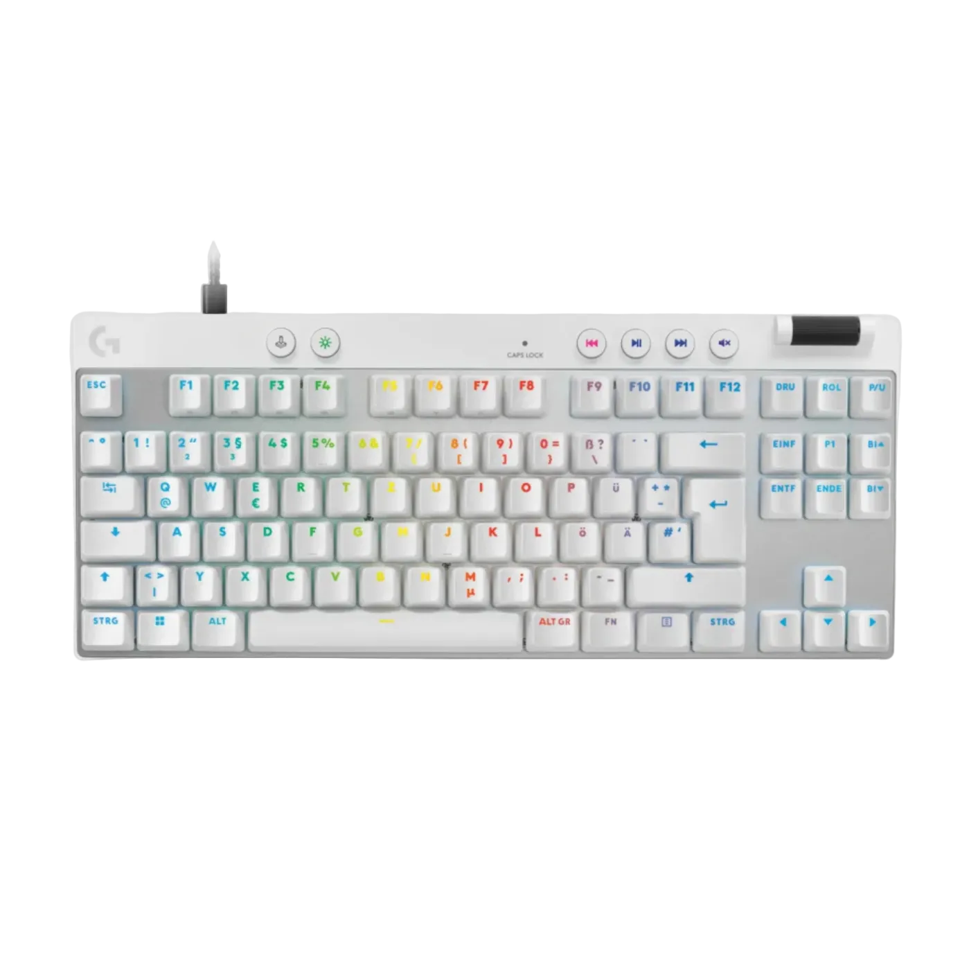 מקלדת גיימינג חוטית LogitechG Pro X TKL Rapid לבן