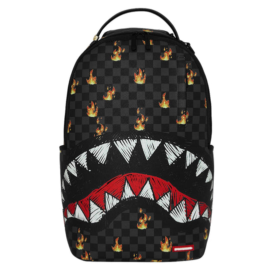 תיק גב  Sprayground Scribble Fire Check
