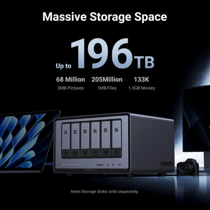 שרת אחסון Ugreen NASync DXP6800 Pro (NAS)