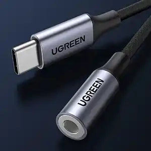 מתאם דיגיטל Omtp/Ctia Type C To 3.5mm אפור Ugreen