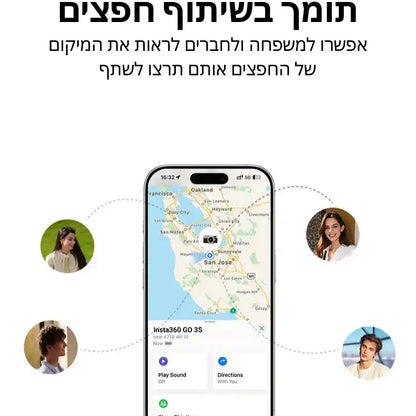כרטיס איתור Finder Slim Pro Apple+Google שחור Ugreen