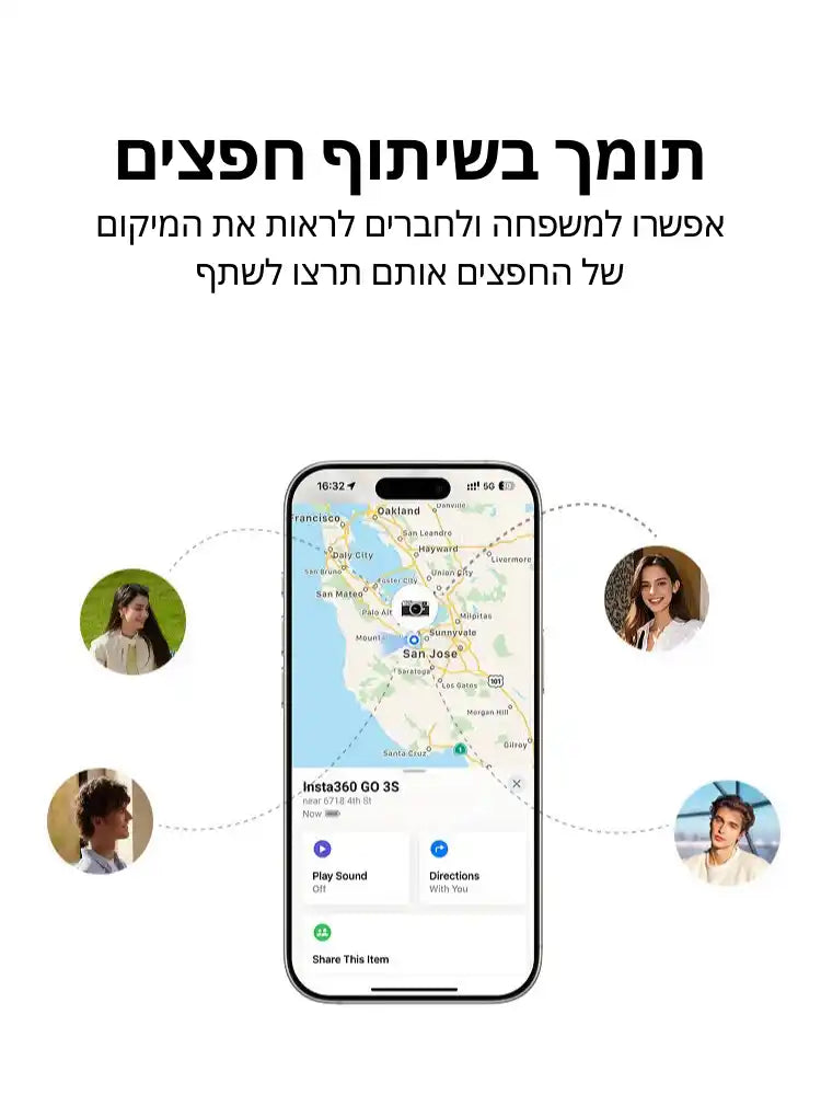 כרטיס איתור Finder Slim Pro Apple+Google שחור Ugreen