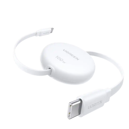 כבל Type-c To C 100w Retractable לבן Ugreen