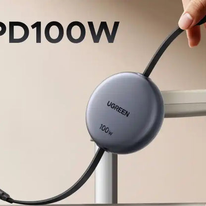 כבל Type-c To C 100w Retractable לבן Ugreen
