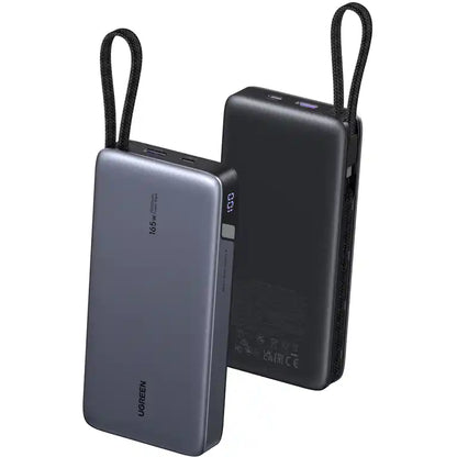 סוללת גיבוי 165w 25000mah עם כבל Type-c אפור Ugreen