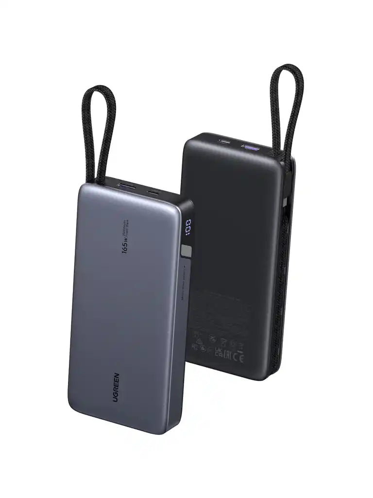 סוללת גיבוי 165w 25000mah עם כבל Type-c אפור Ugreen