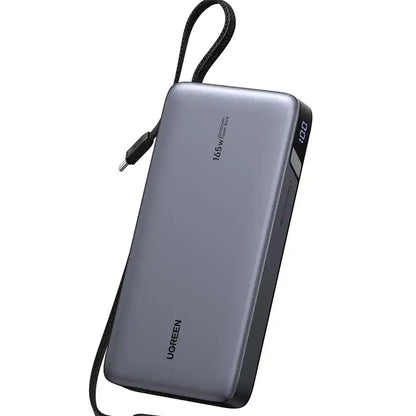 סוללת גיבוי 165w 25000mah עם כבל Type-c אפור Ugreen