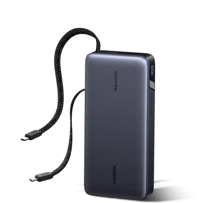 סוללת גיבוי 165w 25000mah עם כבל Type-c אפור Ugreen