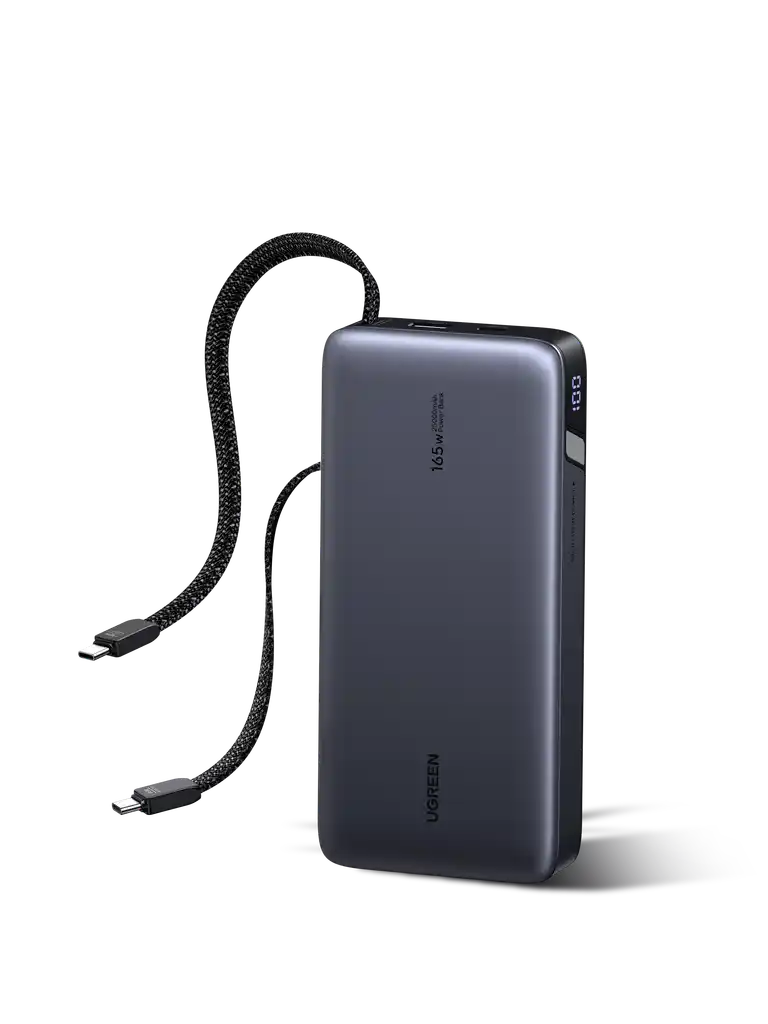 סוללת גיבוי 165w 25000mah עם כבל Type-c אפור Ugreen