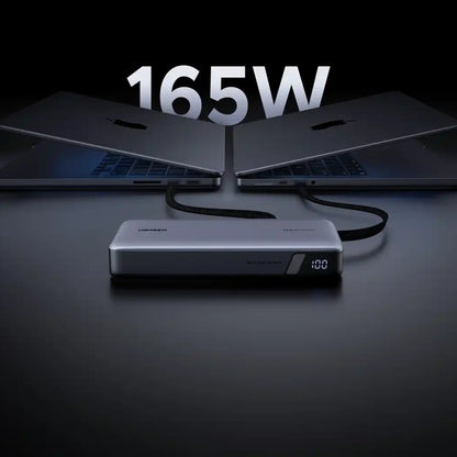 סוללת גיבוי 165w 25000mah עם כבל Type-c אפור Ugreen