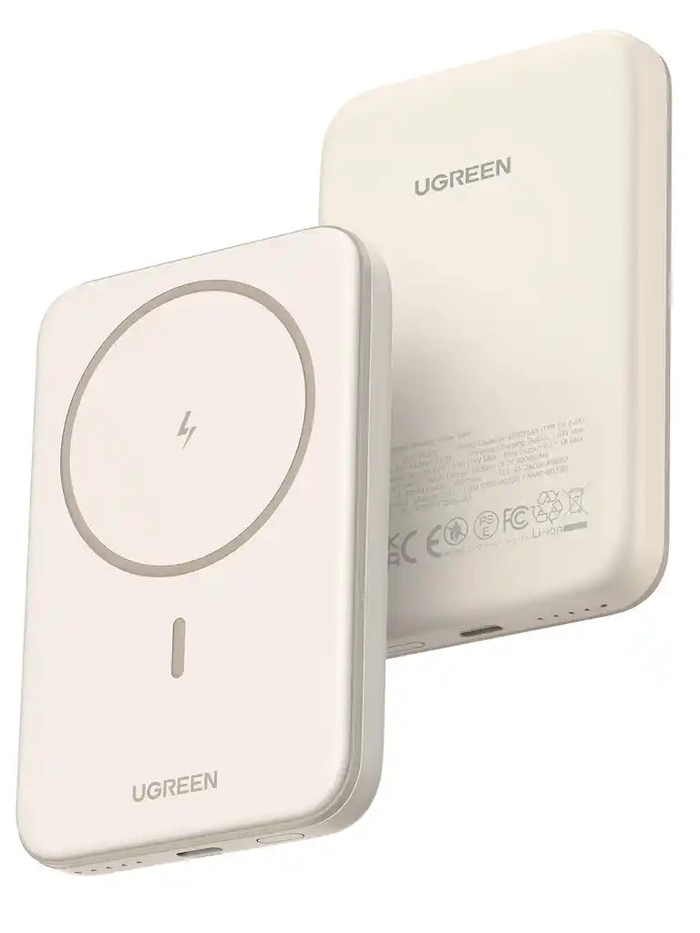 סוללת גיבוי 5000mah 20w Magnetic Wireless לבן Ugreen