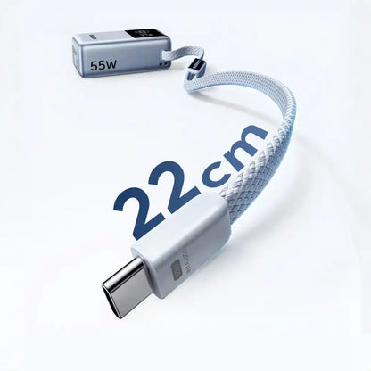 סוללת גיבוי עם כבל מובנה 10000mah 55w 1c1a אפור Ugreen