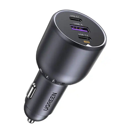 מטען לרכב 2xusb-c Pd+usb-a 130w שחור Ugreen