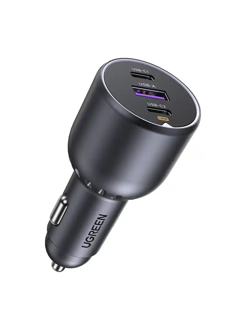 מטען לרכב 2xusb-c Pd+usb-a 130w שחור Ugreen