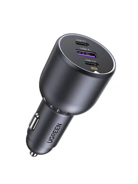 מטען לרכב 2xusb-c Pd+usb-a 130w שחור Ugreen