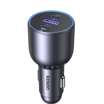 מטען לרכב 2xusb-c Pd+usb-a 130w שחור Ugreen